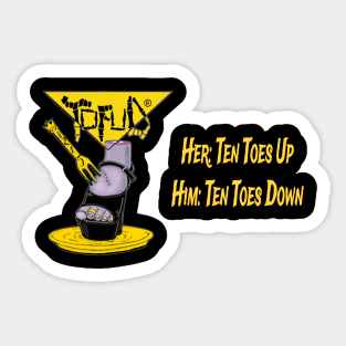 Tofud Ten Toes Down Sticker